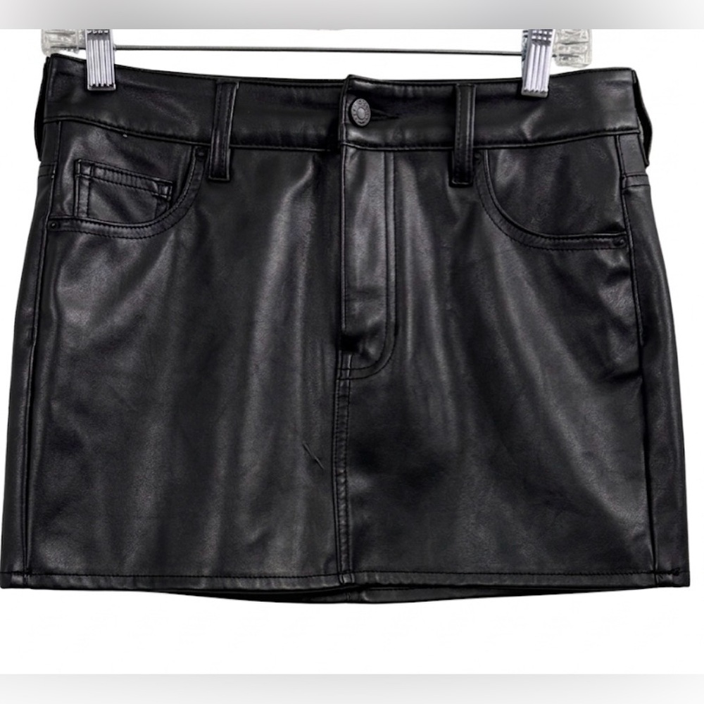 PacSun Black Faux Leather Mini Skirt